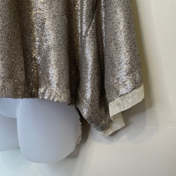 FP | Champagne Dreams Sequined Slouchy Dolman Cropped Boxy Blouse - Picture 9 of 15